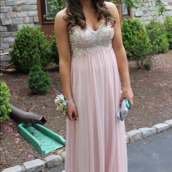 Sequin pink prom dress - flowy & super comfortable - Picture 5 of 5